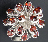 Кольцо "Фейерверк" с гранатами Серебро 925