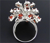 Кольцо "Фейерверк" с гранатами Серебро 925