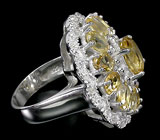 Замечательное кольцо с цитринами Серебро 925