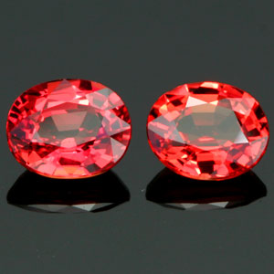 Пара сапфиров padparadscha 1,4 карат