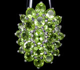 Роскошное кольцо с перидотами Серебро 925