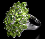 Роскошное кольцо с перидотами Серебро 925