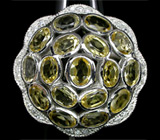 Замечательное крупное кольцо с цитринами Серебро 925