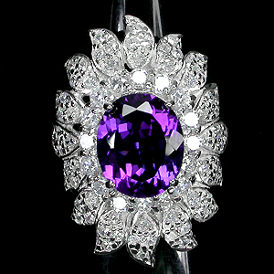 Кольцо с великолепным уругвайским аметистом