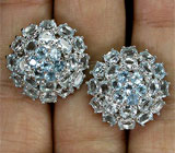 Замечательные серьги с голубыми топазами Серебро 925