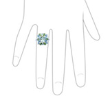 Кольцо из коллекции "Carnival" с зеленым аметистом Серебро 925