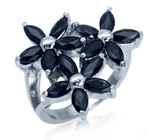 Кольцо с сапфирами Серебро 925