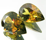 Пара сфенов 6,88 карат 