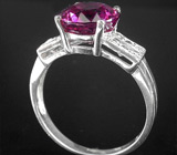Кольцо с чистейшим ярко-розовым турмалином (рубеллитом) Серебро 925