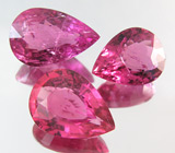 Набор из трех "неоновых" рубеллитов 15,52 карат 