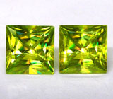 Изумительная пара зеленых сфенов 1,72 карат 