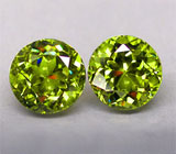 Пара демантоидов 1,3 карат 