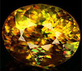 Крупный коньячный сфен 6,3 карат 