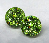 Пара демантоидов гранатов 1,04 карат 