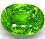Эксклюзив! Роскошный зеленый сфен 8,77 карат 