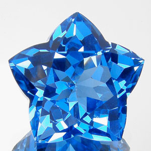 Голубой топаз "звезда" 14,90 карат