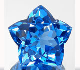 Голубой топаз "звезда" 14,90 карат 