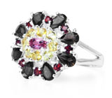 Кольцо с самоцветами Серебро 925