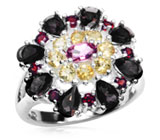 Кольцо с самоцветами Серебро 925