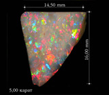 Драгоценный белый опал 5.0 карат 
