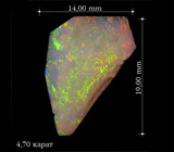 Драгоценный белый опал 4.7 карат 
