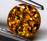 Золотисто-коньячный сфен 1,18 карат 