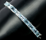 Изящный браслет с голубыми топазами Серебро 925