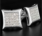 Элегантные пусеты с бриллиантами Серебро 925