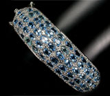 Браслет с голубыми топазами Серебро 925