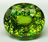 Фантастический зеленый сфен 5,13 карат 