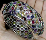 Превосходный браслет с самоцветами Серебро 925