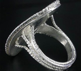 Необычное кольцо с солнечным камнем Серебро 925