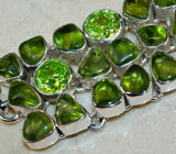 Браслет с перидотами Серебро 925