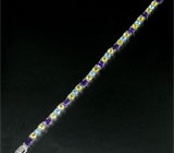 Изящный браслет с аметистами, цитринами и топазами Серебро 925