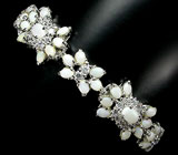 Браслет с белыми solid опалами Серебро 925