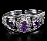 Браслет с яркими аметистами Серебро 925