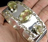 Стильный браслет с цитринами Серебро 925