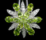 Превосходное кольцо с перидотами Серебро 925