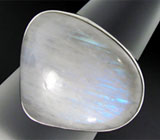 Кольцо с крупным лунным камнем Серебро 925