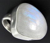 Кольцо с крупным лунным камнем Серебро 925