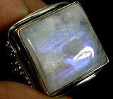 Крупный перстень с лунным камнем Серебро 925