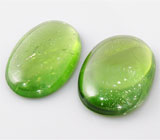 Пара кабошонов перидотов 29,15 карат 