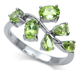 Комплект от D&J Magic Jewelry с перидотами Серебро 925