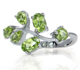 Комплект от D&J Magic Jewelry с перидотами Серебро 925