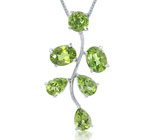 Комплект от D&J Magic Jewelry с перидотами Серебро 925