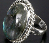 Стильное кольцо с лабрадоритом Серебро 925