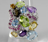 Кольцо из коллекции "Multistone" с самоцветами Серебро 925