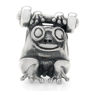 Миниатюра «Лягушка с гантелей»