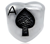 Миниатюра «Пиковое сердце» Серебро 925