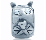 Миниатюра "Собака" с кубиком циркония Серебро 925